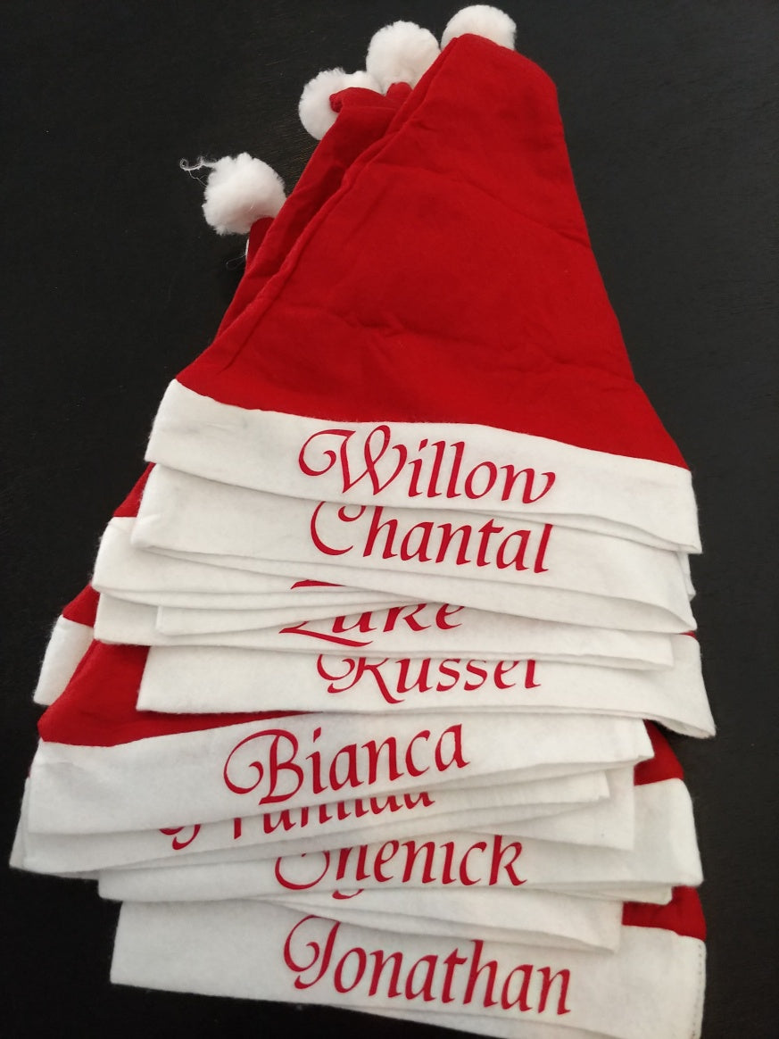 Personalised Christmas Hat. BACK IN STOCK