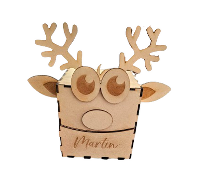 Christmas Reindeer box personalised - Martin