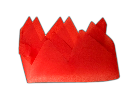 Christmas tissue-paper crowns for kids