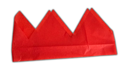 Christmas tissue-paper crown for kiddies and babies