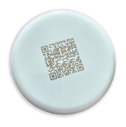 Puzzle metal container QR code engraved, top view