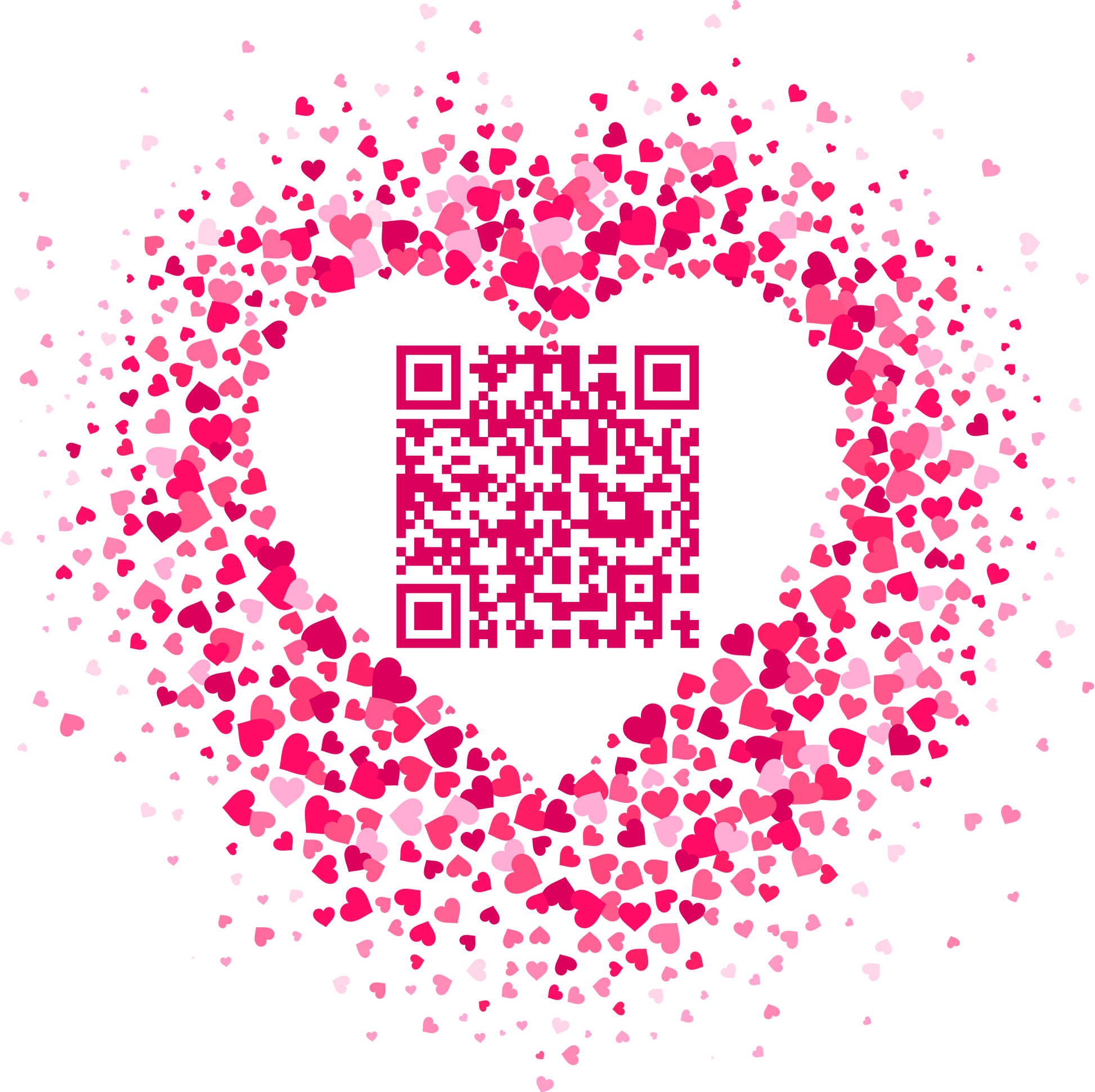 QR code Valentine's theme