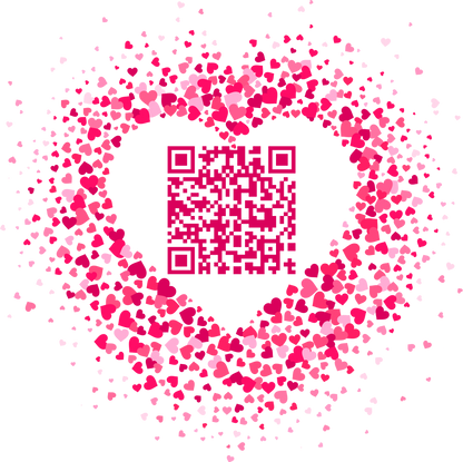 QR code Valentine's theme