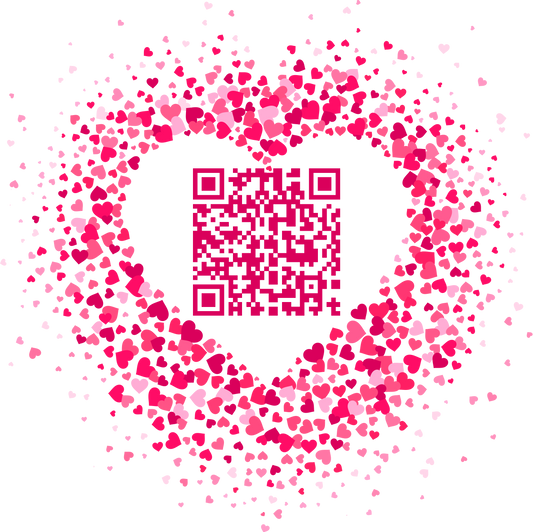 QR code Valentine's theme