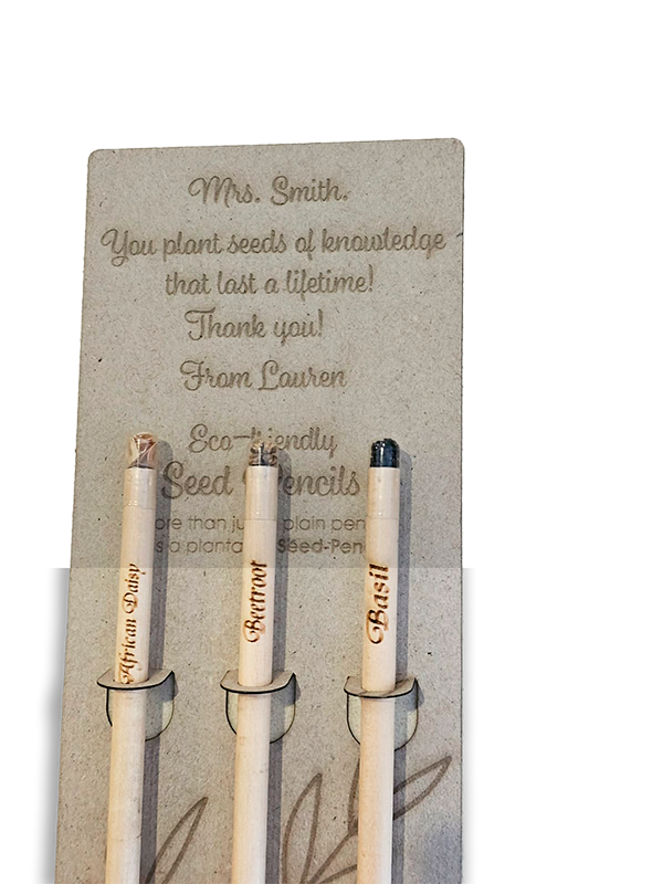 Teacher's gift.  Seed pencil trio giftpack