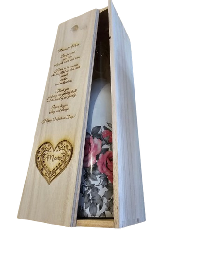 Personalised wine box for Mother's Day