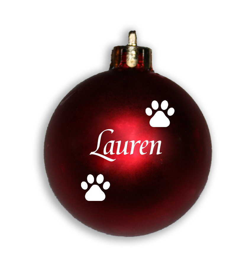 Baubles 80mm - RED. PERSONALISED