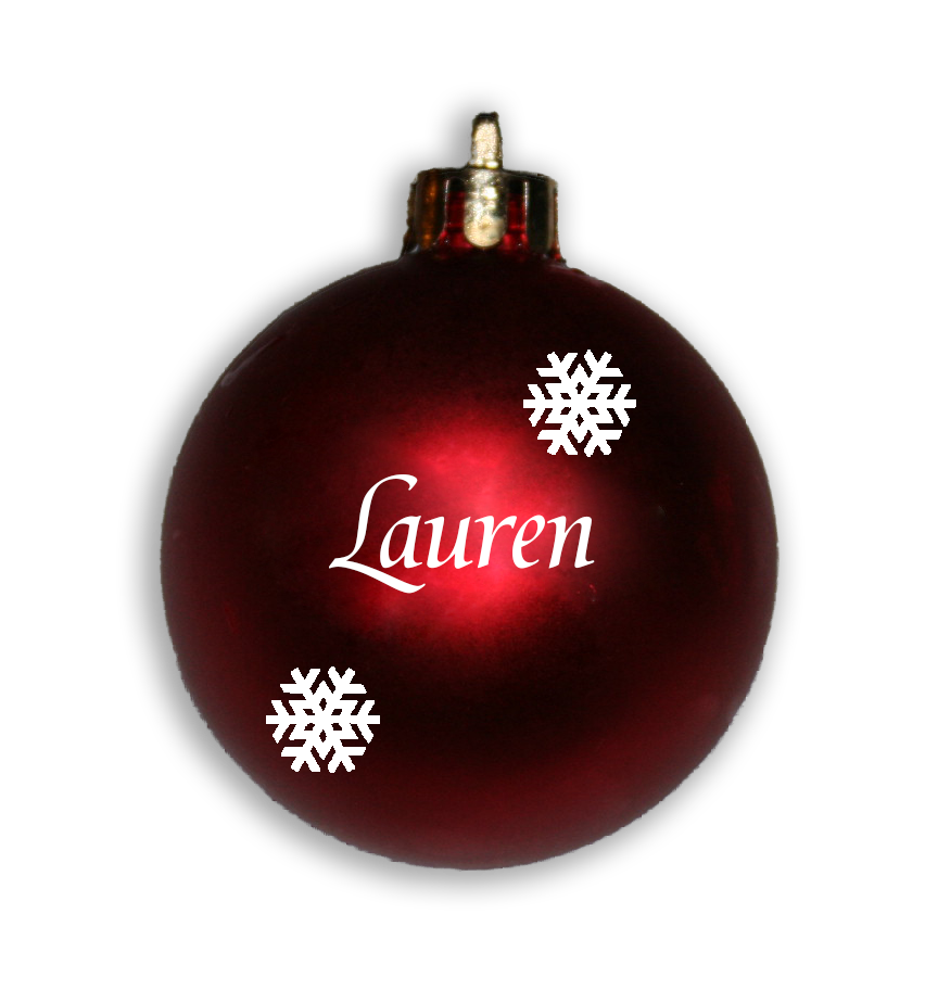 Baubles 80mm - RED. PERSONALISED