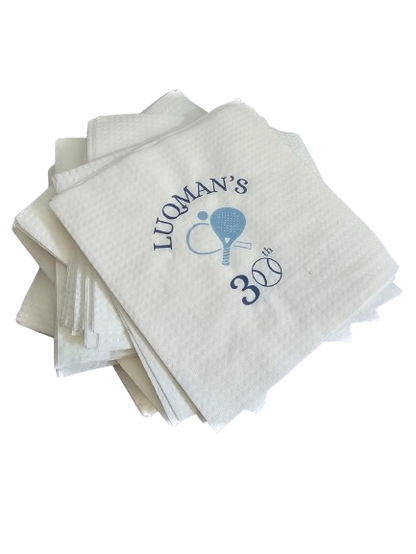 Personalised single ply serviettes