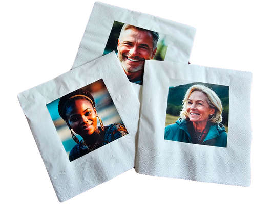 Personalised photo-serviettes