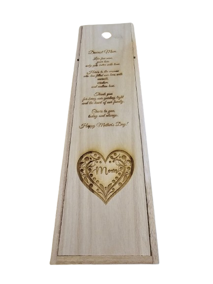 Personalised wine box for Mother's Day