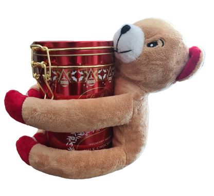 Valentine bear with chocolates